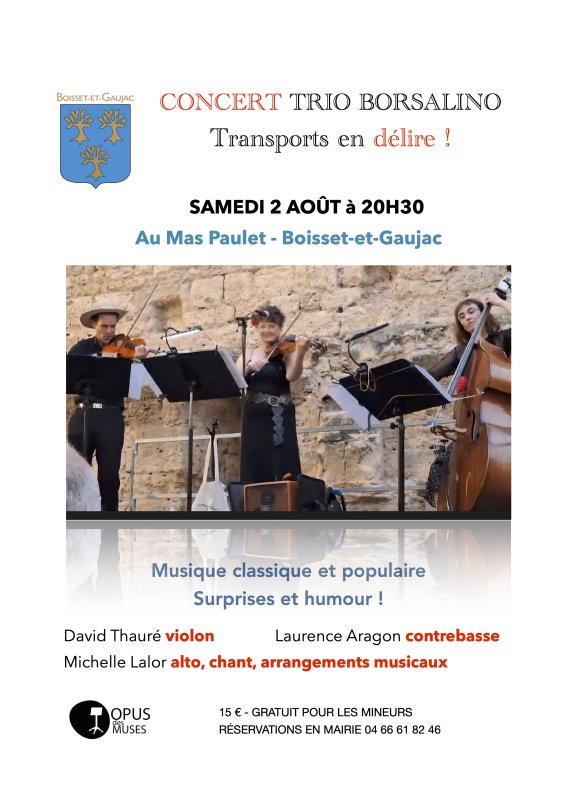 🎻Concert Trio Borsalino : Transports en délire !