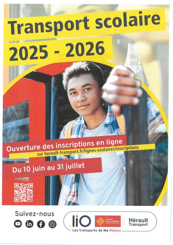 INSCRIPTIONS TRANSPORT SCOLAIRE 2025-2026