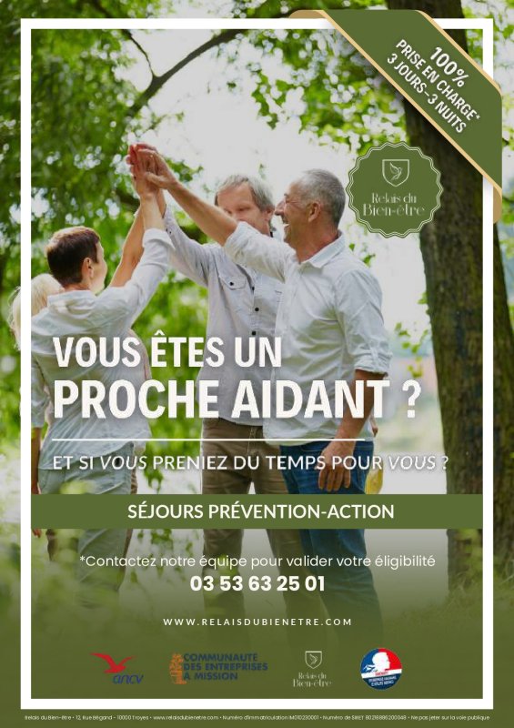 Séjours de répit pour les aidants