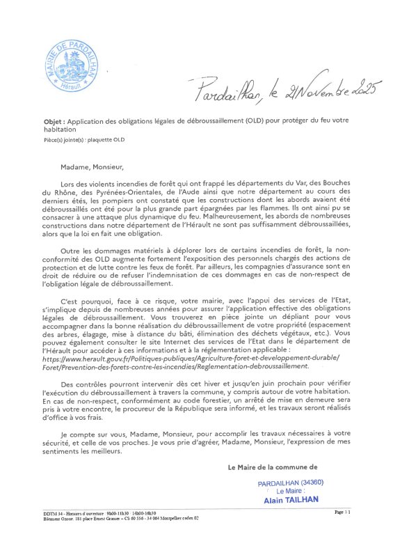 OBLIGATIONS DE DEBROUSSAILLEMENT