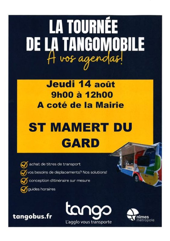 Tournée Tangomobile 14/08/2025