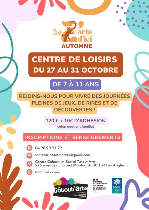 CENTRE DE LOISIRS LEZ'ARTS D'ICI AUTOMNE 2025