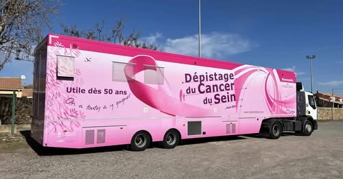 Évènement : DÉPISTAGE DU CANCER DU SEIN : PASSAGE DU MAMMOBILE VENDREDI 25 JUILLET 10h-17h. PARVIS COOPÉ.