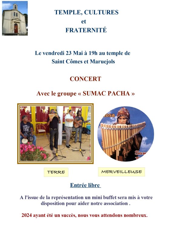 Concert SUMAC PACHA au Temple