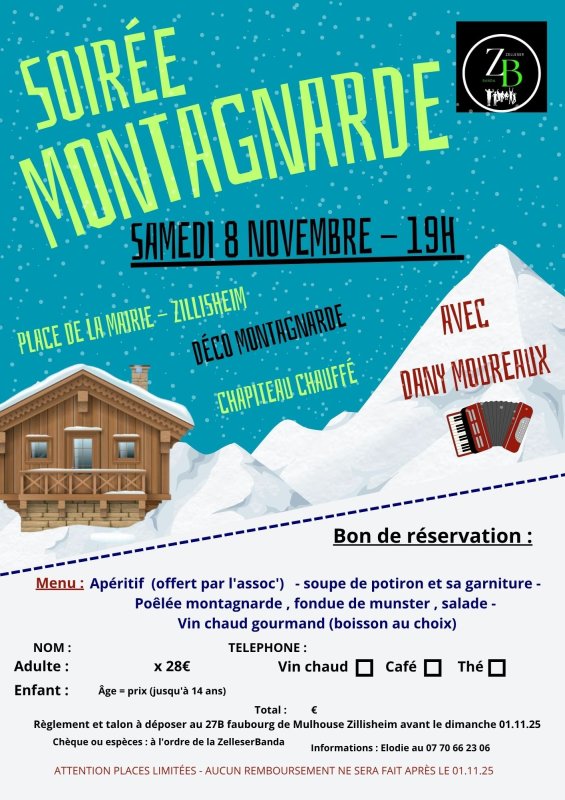 La Soirée Montagnarde de la ZellserBanda approche 🎶