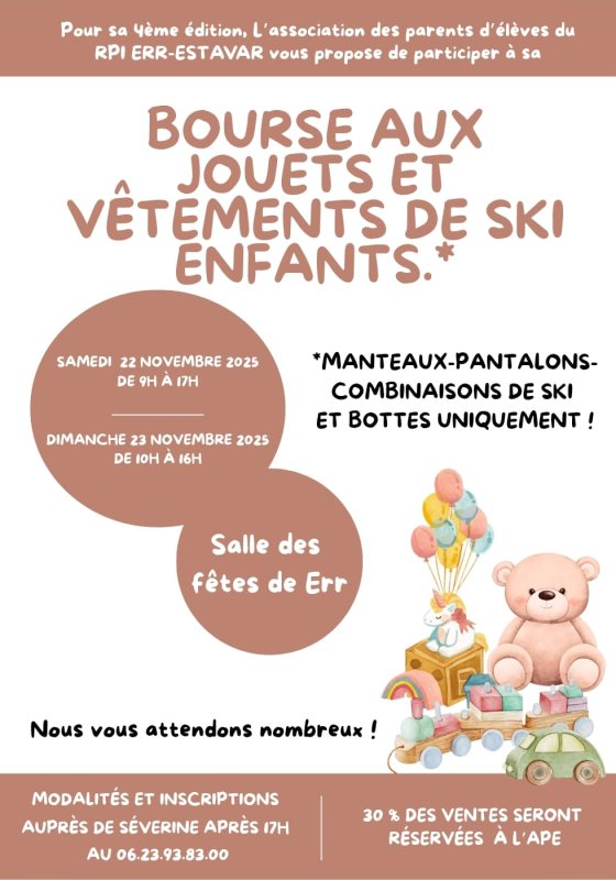 Bourse aux jouets APE Err/Estavar