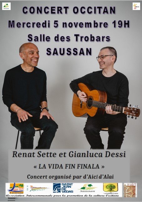 D'aici d'alai : concert "LA VIDA FIN FINALA" le 5 novembre avec Renat SETTE (voix) et Gianluca DESSI (guitare)