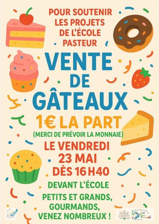 École PASTEUR : Vente de gâteaux