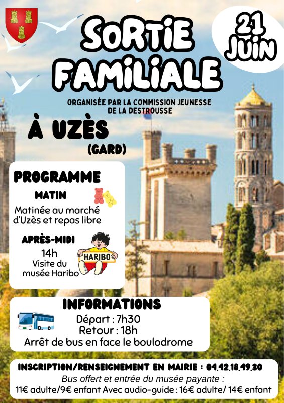 Évènement : Sortie Familiale à Uzès - 21/06