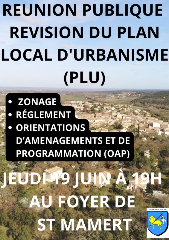 REUNION PUBLIQUE PLU