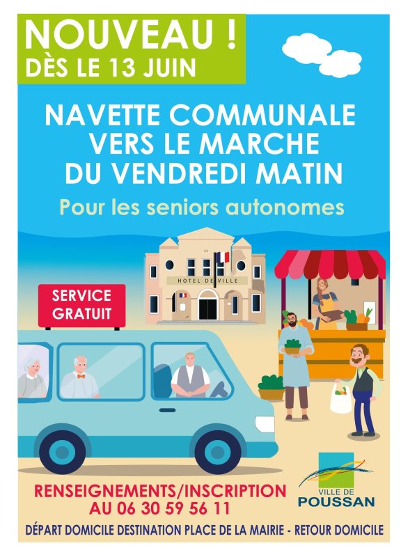 NOUVEAU SUR POUSSAN : &laquo; LA NAVETTE DU MARCH&Eacute; &raquo; 🚐