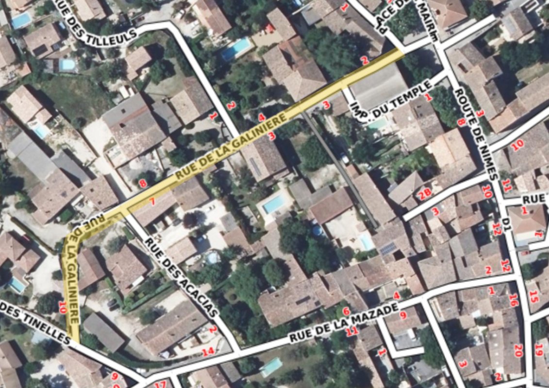 Travaux Rue de la Galinière