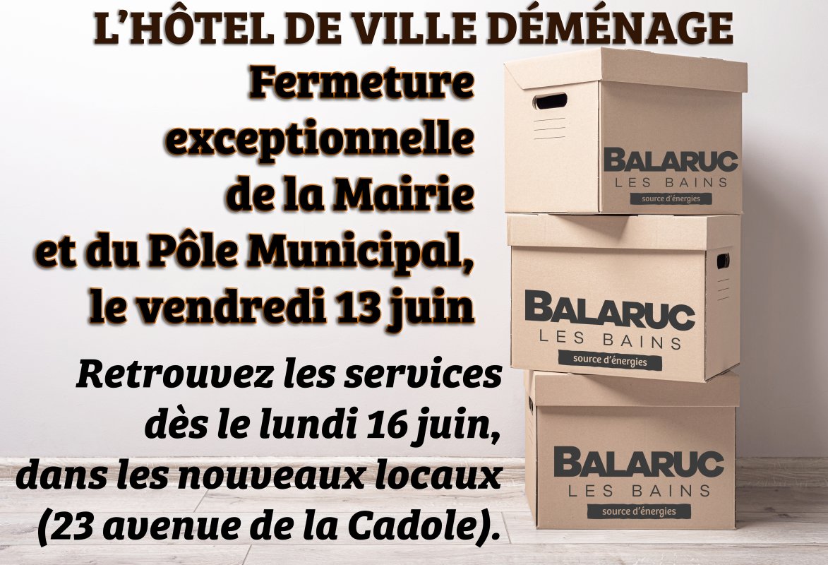 Fermeture exceptionnelle de l'Hôtel de Ville et du Pôle Municipal
