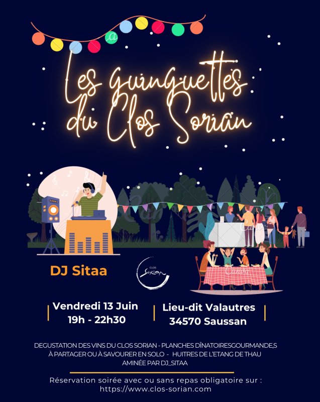 Prochaine Guinguette du Clos Sorian Vendredi 13 !!!