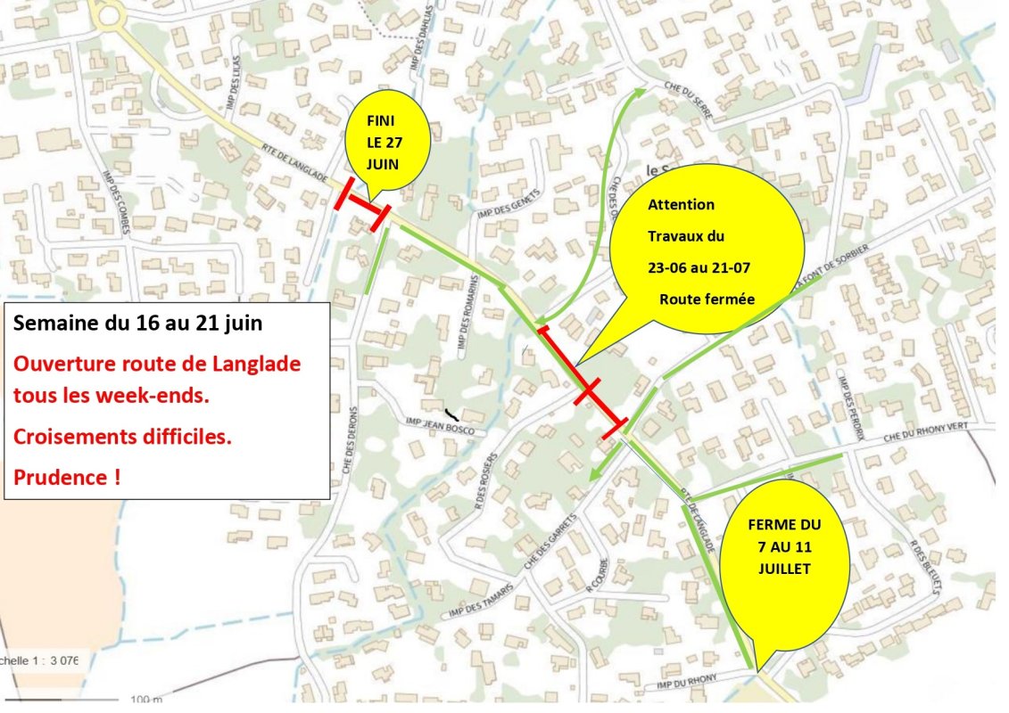 Suivi des travaux route de N&icirc;mes
