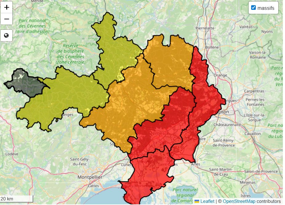 Maintien alerte rouge incendie