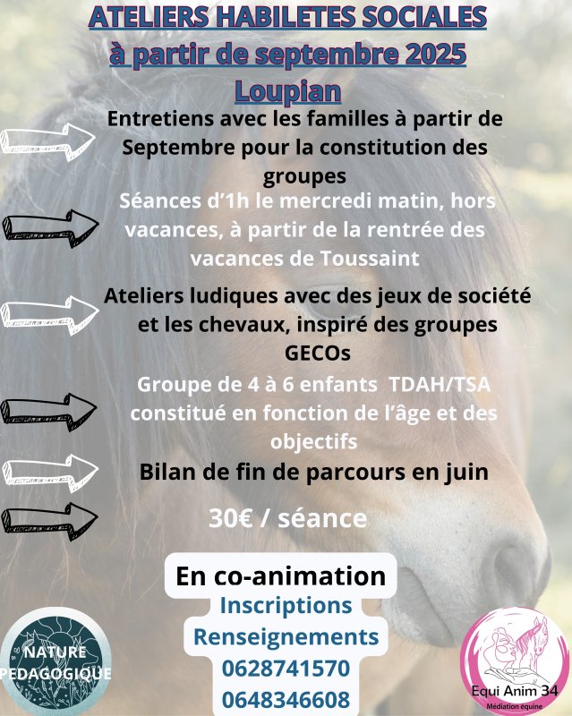 Ateliers habiletés sociales rentrée 2025