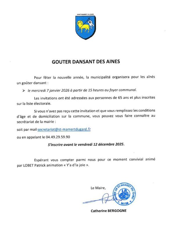 Goûter dansant des ainés