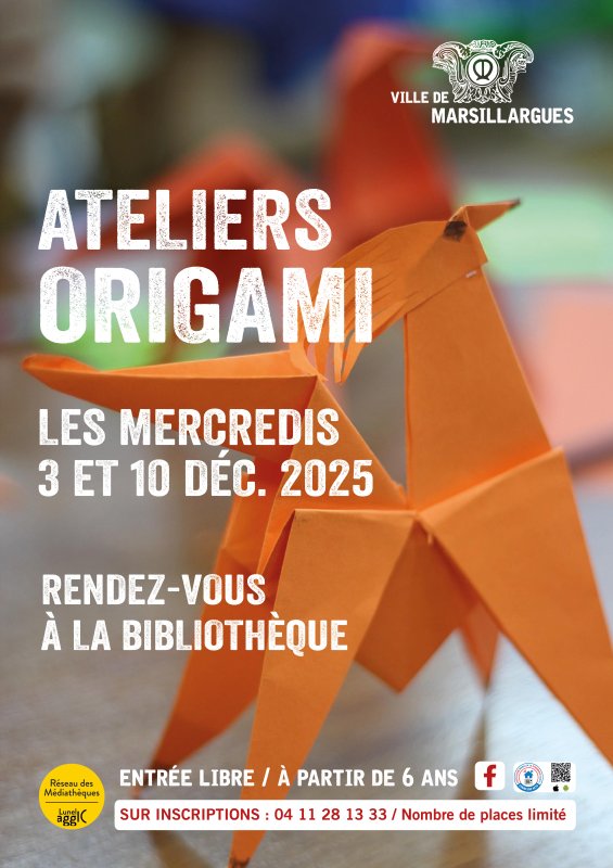 📣 Ateliers Origami &agrave; la biblioth&egrave;que municipale! 🧡🗞️