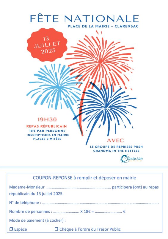 REPAS REPUBLICAIN - 13 JUILLET