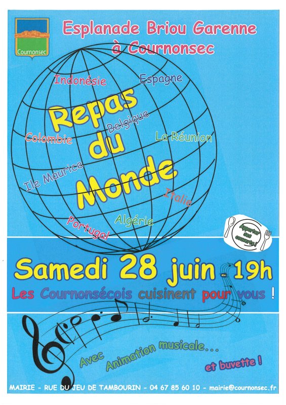 REPAS DU MONDE SAMEDI 28 JUIN