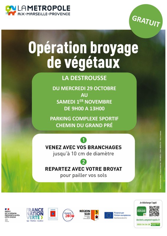 Évènement : Opération broyage de végétaux