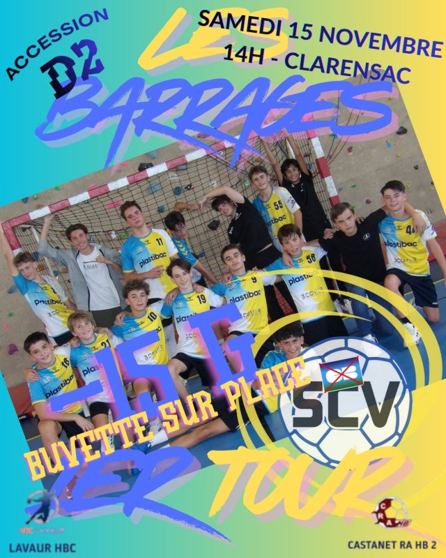 Les matchs du SC Vaunage de ce week-end