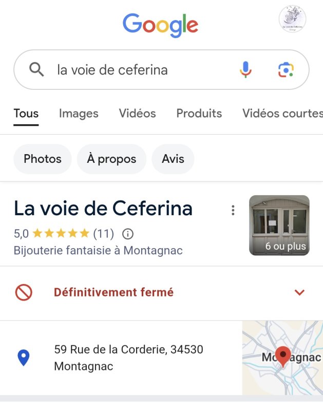La voie de Ceferina - Fermeture / changement d'activité