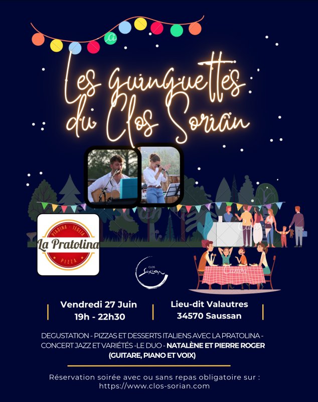 Nouvelle Guinguette au Clos Sorian, vendredi 27 juin