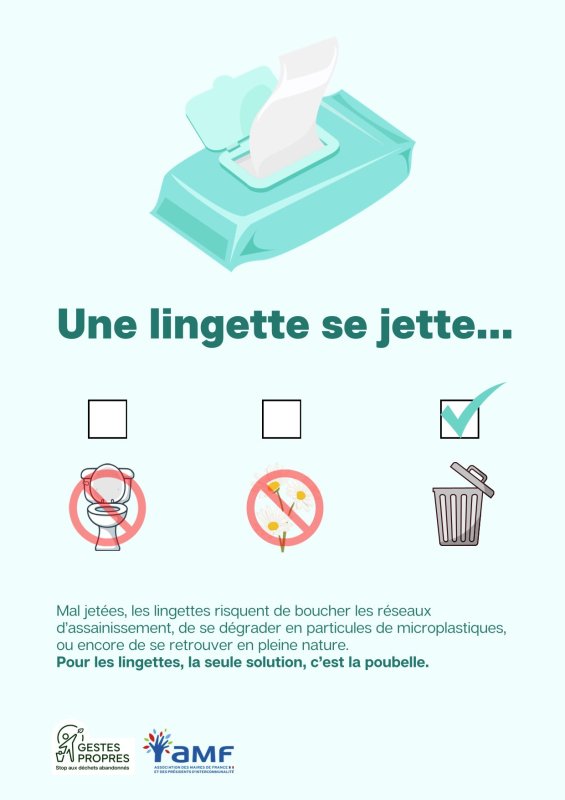 Sensibilisation contre la pollution des lingettes