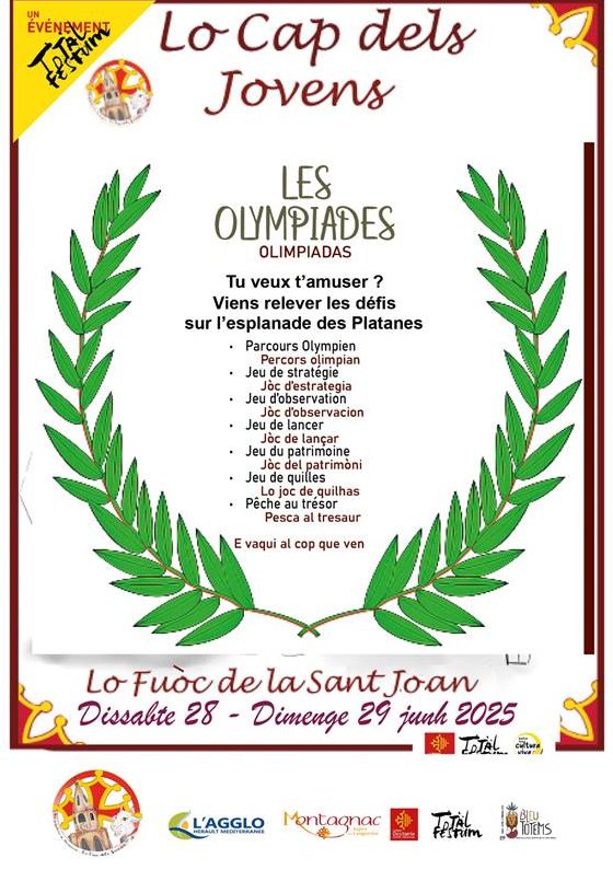 LO CAP DELS JOVENS : Programme des Olympiades