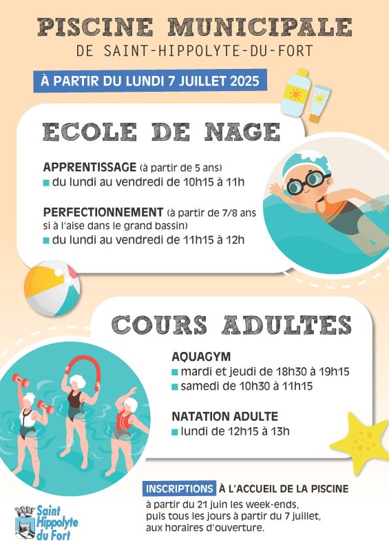 École de nage – Piscine municipale