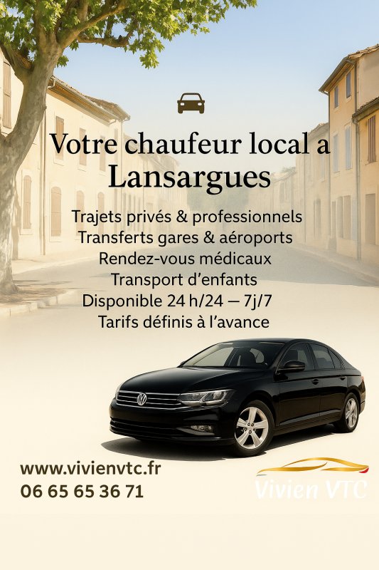 Vivien VTC votre chauffeur à Lansargues