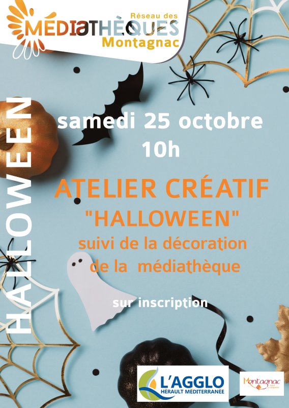 Rejoignez-nous à la médiathèque pour un atelier créatif spécial Halloween !