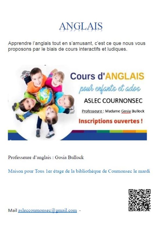 3️⃣ Activité Enfant : ANGLAIS