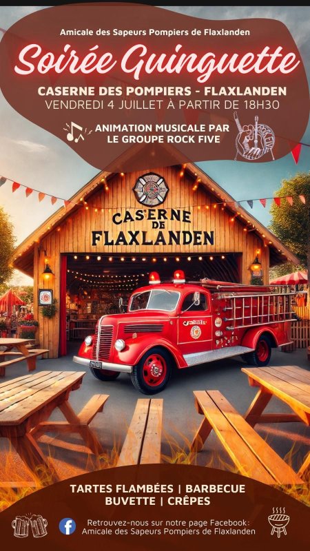 Soirée guinguette de l'amicale des Sapeurs-Pompiers de Flaxlanden
