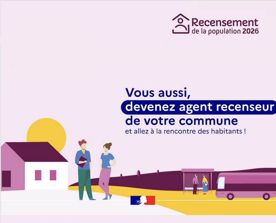 Recensement de la population 2026 : la Ville recrute !