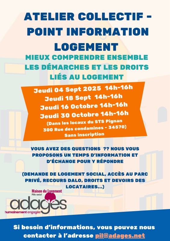 Atelier collectif : Point d'information logement