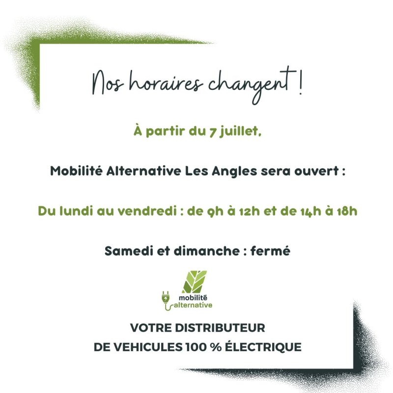 ✅ Nos horaires changent !