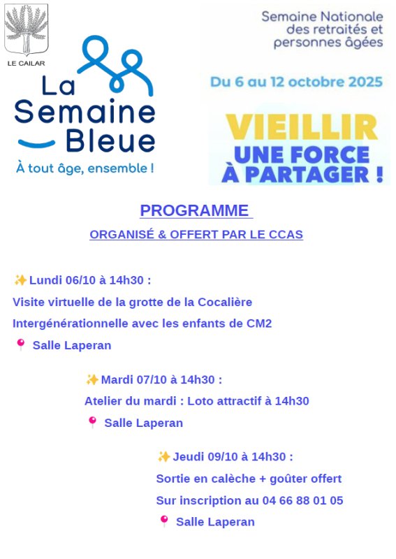 💙SEMAINE BLEUE 💙(Semaine nationale des retraités et des personnes âgées)