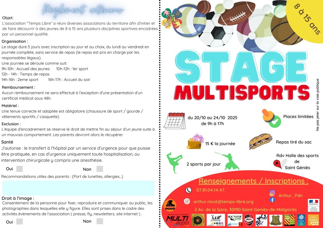 Des vacances sportives pour les jeunes du territoire !