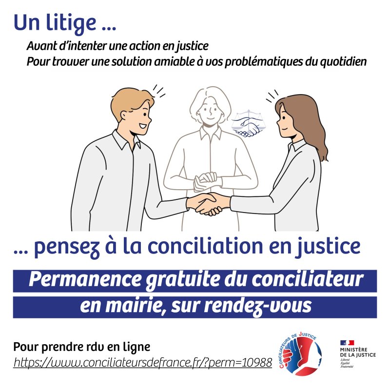 Services : Permanence du conciliateur de justice