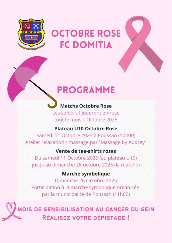 Le FC Domitia se mobilise pour #OctobreRose2025