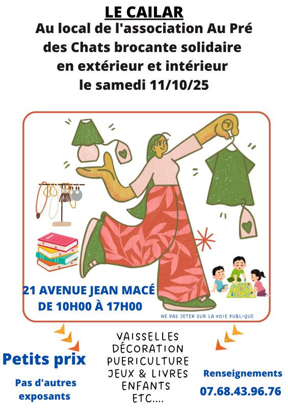Brocante de l’association Au Pré Des chats