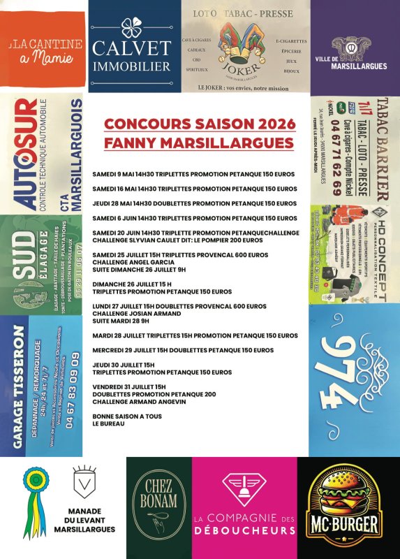 CONCOURS SAISON 2026 / FANNY MARSILLARGUES