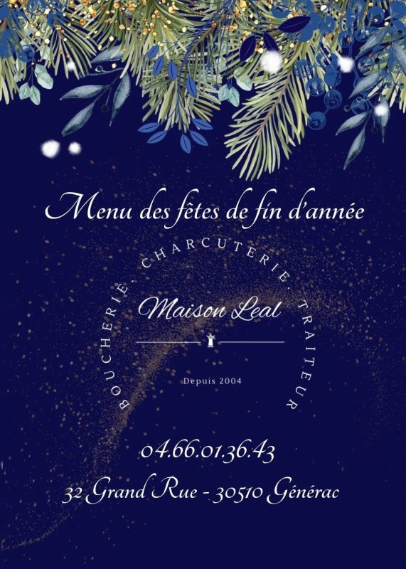 carte des f&ecirc;tes chez la maison LEAL