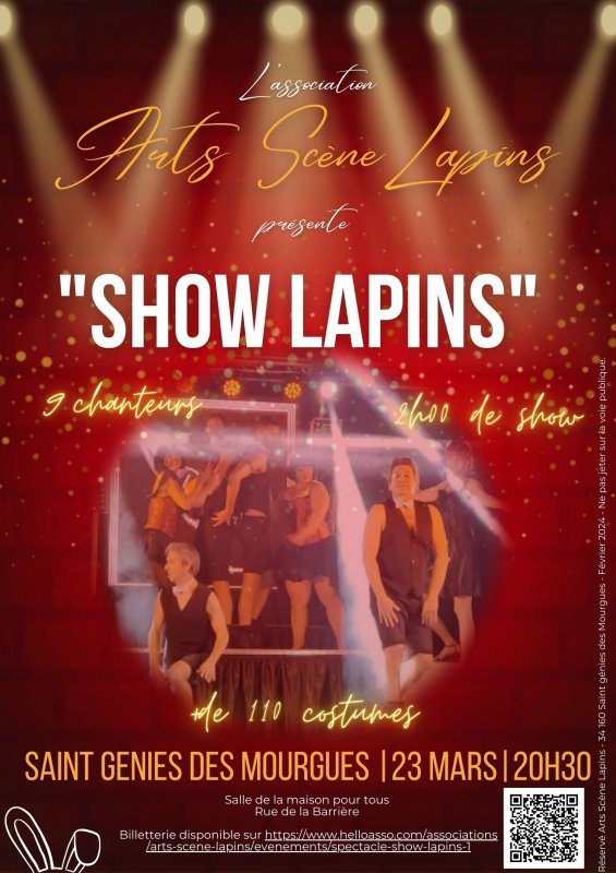 SPECTACLE "Show Lapins" 23 mars 2024