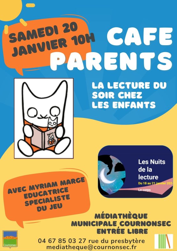 samedi 20 janvier 10h Café Parents