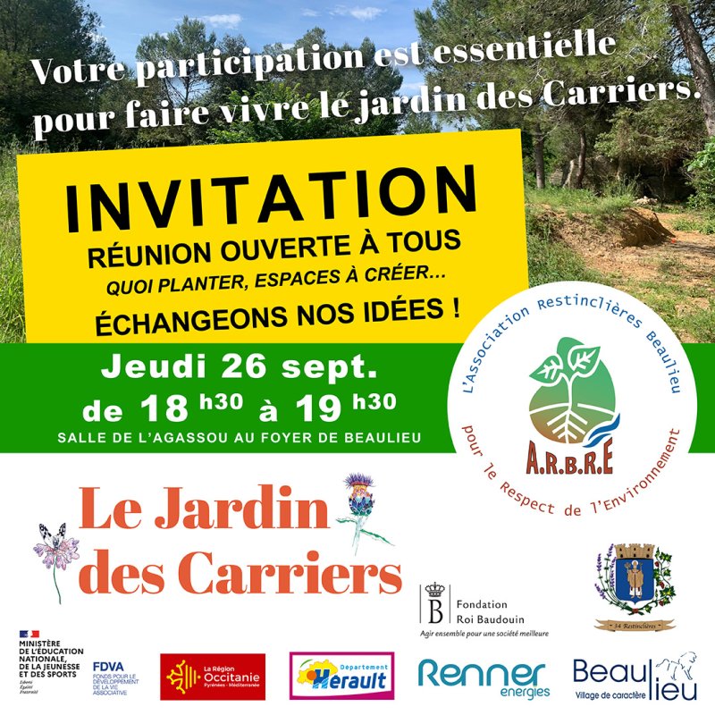Échangeons nos idées pour la suite du  jardin des Carriers