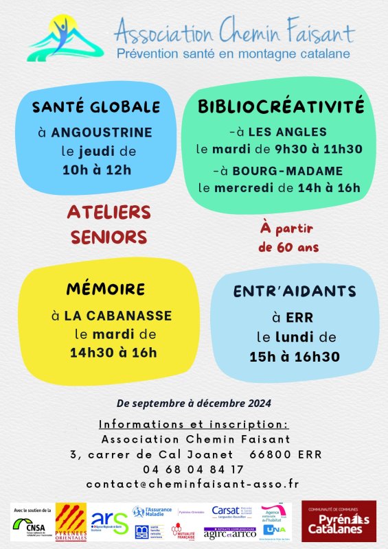 Ateliers Seniors à destination des + 60 ans